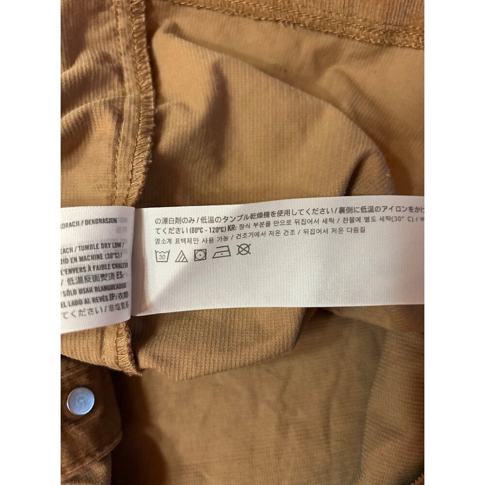 Hollister Womens Tan Corduroy Button-Front Mini Dress Adjustable Straps Size L - Picture 7 of 8